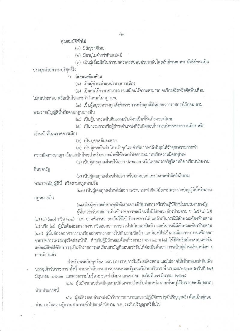 สำนักงานคณะกรรมการอาหารและยา ประกาศรับสมัครสอบแข่งขันเพื่อบรรจุและแต่งตั้งบุคคลเข้ารับราชการในตำแหน่งนักวิชาการอาหารและยาปฏิบัติการ จำนวน 11 อัตรา (วุฒิ ป.ตรี ป.โท) รับสมัครสอบทางอินเทอร์เน็ต ตั้งแต่วันที่ 25 พ.ค. – 14 มิ.ย. 2560