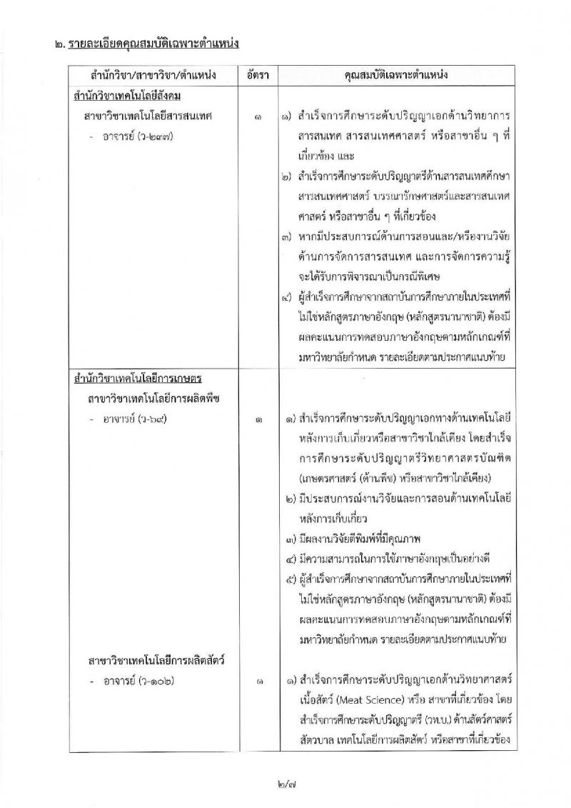 มหาวิทยาลัยเทคโนโลยีสุรนารี ประกาศรับสมัครคัดเลือกบุคคลเพื่อบรรจุและแต่งตั้งเป็นพนักงานสายวิชาการ จำนวน 8 อัตรา (วุฒิ ป.โท ป.เอก) รับสมัครสอบตั้งแต่บัดนี้ – 31 พ.ค. 2561