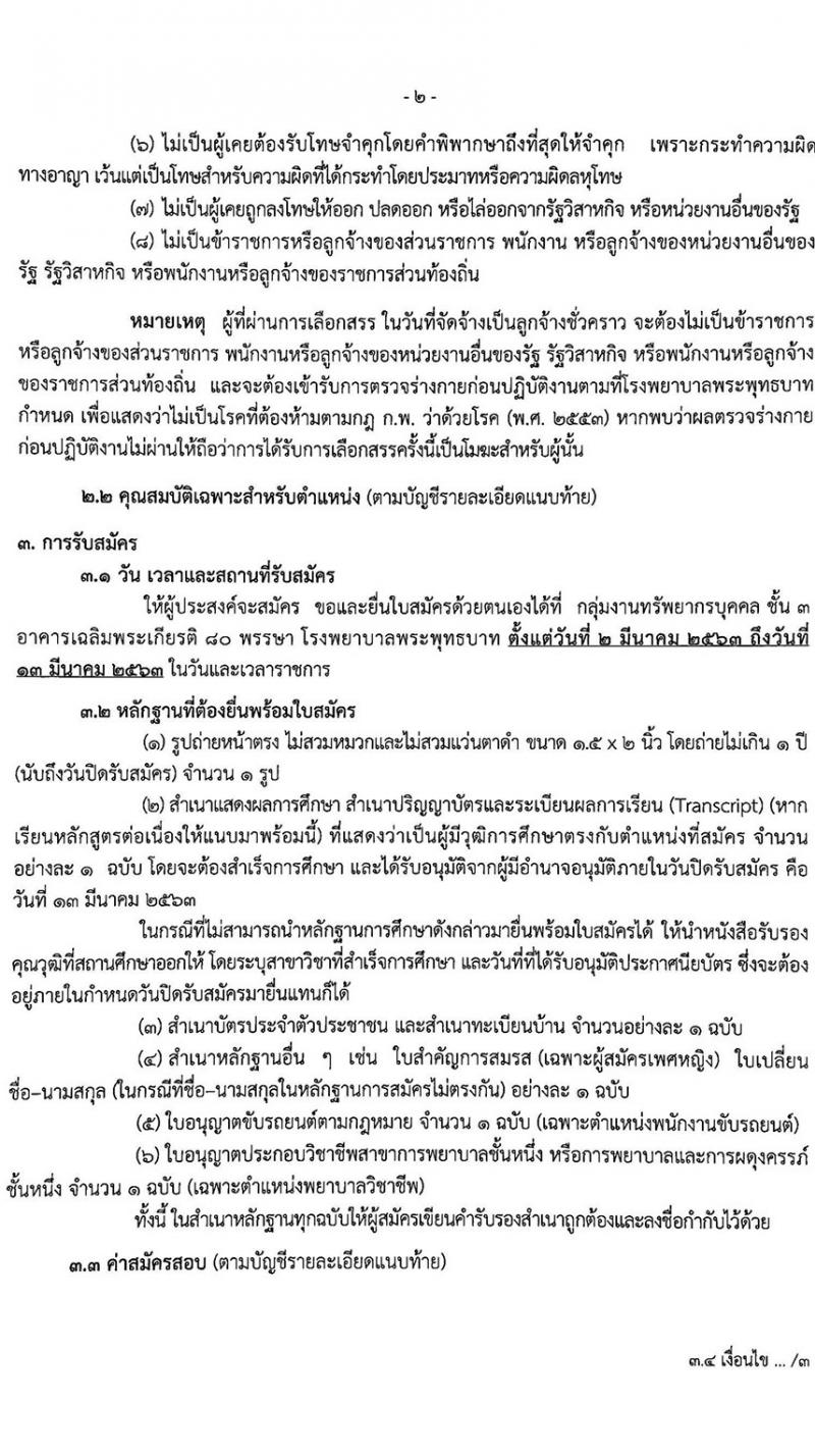 โรงพยาบาลพระพุทธบาท รับสมัครบุคคลเพื่อเลือกสรรเป็นลูกจ้างชั่วคราว จำนวน 12 ตำแหน่ง 41 อัตรา (วุฒิ บางตำแหน่งไม่ต้องใช้วุฒิ, ม.ต้น ม.ปลาย ปวช. ปวส. ป.ตรี) รับสมัครตั้งแต่วันที่ 2 – 13 มี.ค. 2563