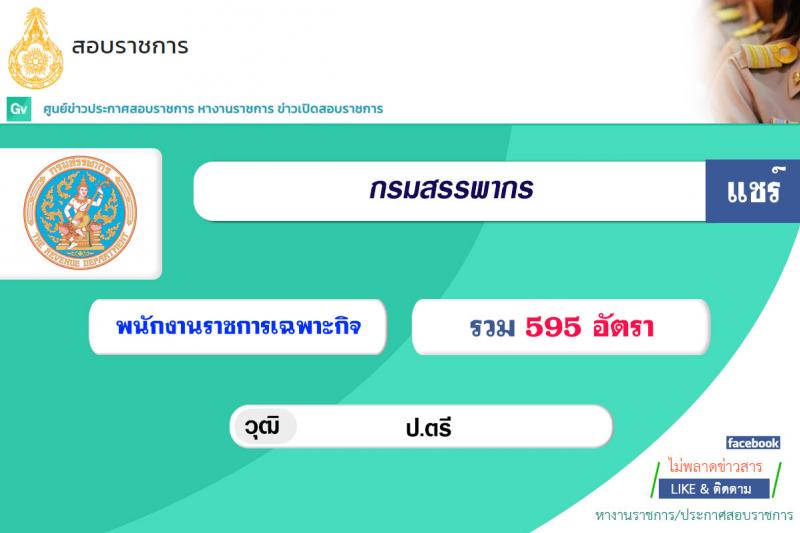 กรมสรรพากร รับสมัครบุคคลเพื่อเลือกสรรเป็นพนักงานราชการเฉพาะกิจ จำนวน 595 อัตรา (วุฒิ ป.ตรี) รับสมัครสอบตั้งแต่วันที่ 12 - 16 กรกฎาคม พ.ศ. 2564