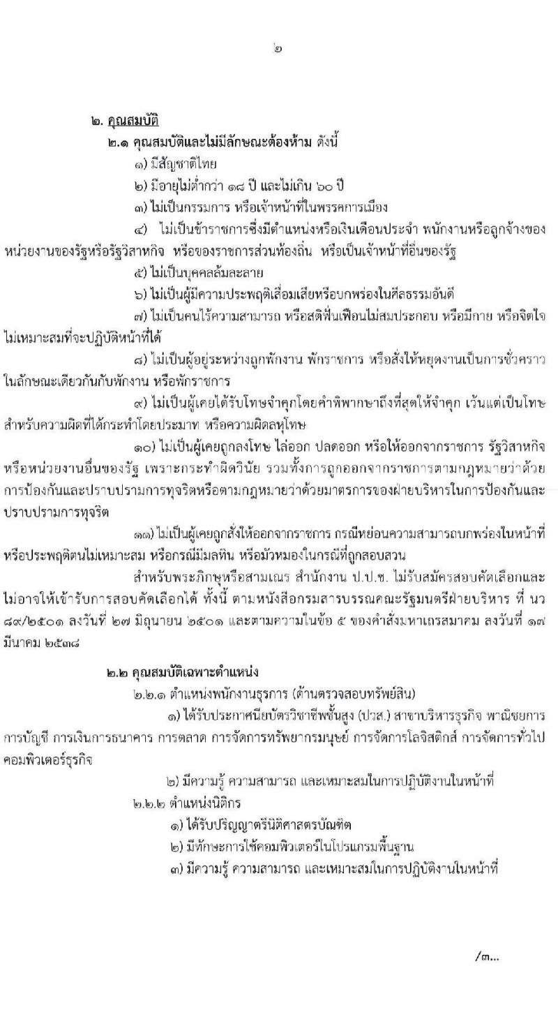 สำนักงาน ป.ป.ช. ประจำจังหวัดมหาสารคาม รับสมัครสอบตัดเลือกบุคคลเพื่อจ้างเป็นลูกจ้าง จำนวน 2 ตำแหน่ง 4 อัตรา (วุฒิ ปวส. ป.ตรี) รับสมัครสอบตั้งแต่วันที่ 14-21 ก.พ. 2565