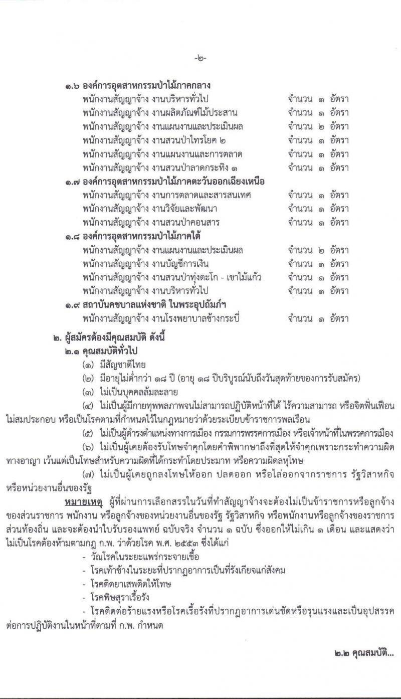 สำนักบริหารกลาง องค์การอุตสาหกรรมป่าไม้ รับสมัครบุคคลเข้าเป็นพนักงานสัญญาจ้าง จำนวน 39 อัตรา (วุฒิ ปวช. ปวส. ป.ตรี) รับสมัครสอบตั้งแต่บัดนี้ จนถึงวันที่ 21 มิ.ย. 2565