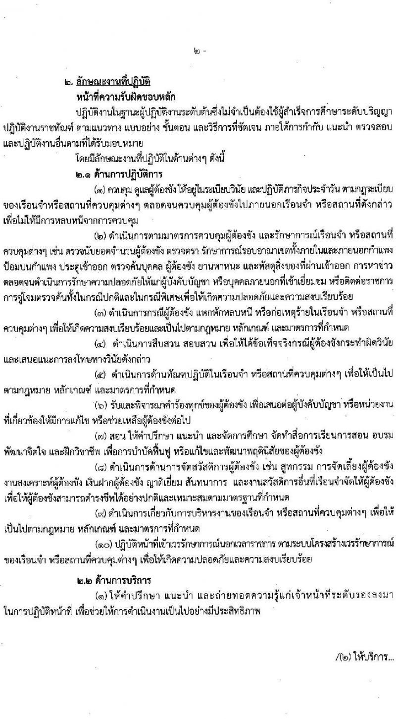 กรมราชทัณฑ์ รับสมัครสอบแข่งขันเพื่อบรรจุและแต่งตั้งบุคคลเข้ารับราชการ ตำแหน่งเจ้าพนักงานราชทัณฑ์ปฏิบัติงาน จำนวนครั้งแรก 585 อัตรา (วุฒิ ปวท. ปวส.) รับสมัครสอบทางอินเทอร์เน็ต ตั้งแต่วันที่ 23 พ.ค. – 24 มิ.ย. 2565