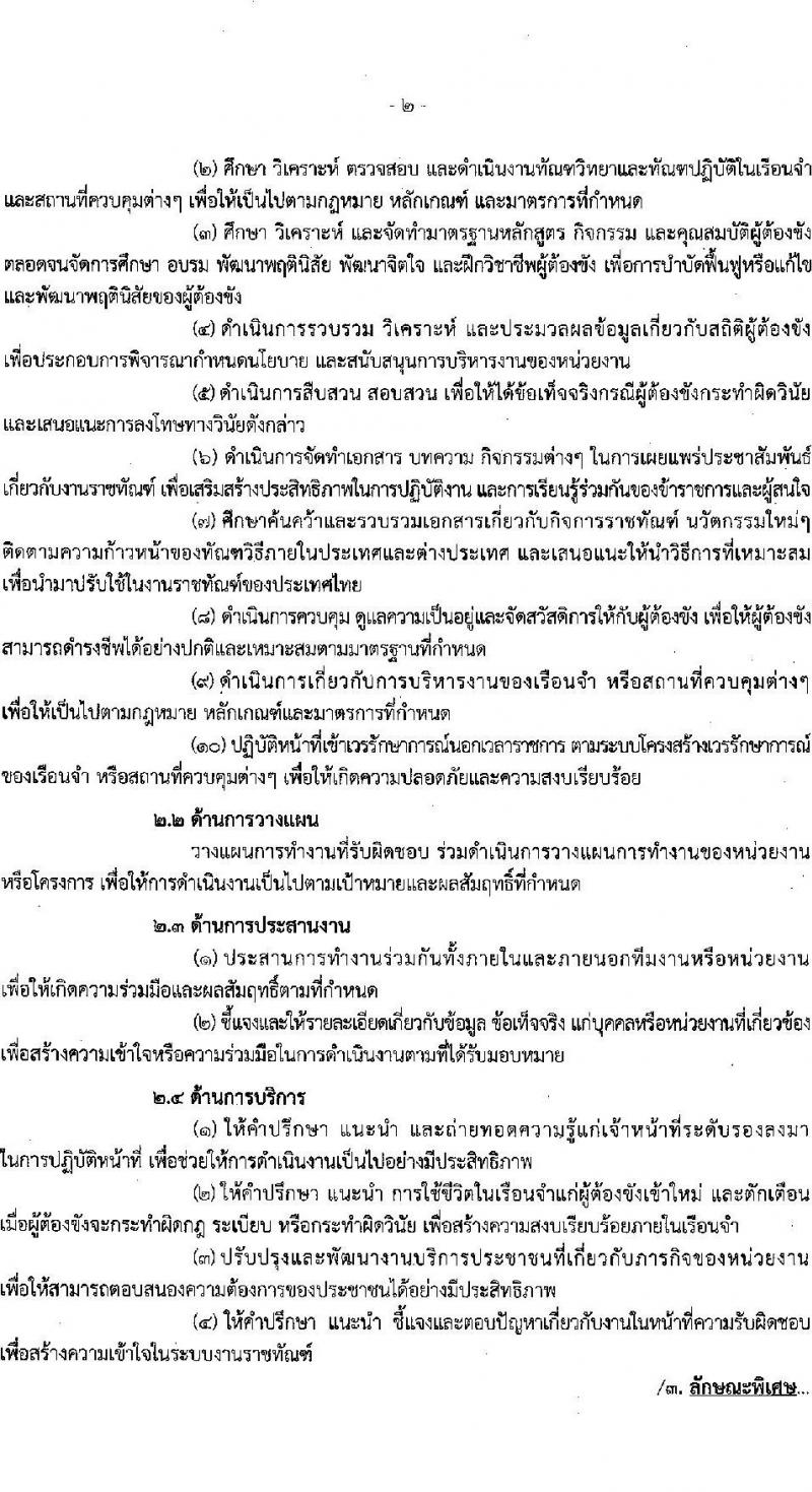 กรมราชทัณฑ์ รับสมัครสอบแข่งขันเพื่อบรรจุและแต่งตั้งบุคคลเข้ารับราชการ ตำแหน่งนักทัณฑ์วิทยาปฏิบัติการ จำนวนครั้งแรก 140 อัตรา (วุฒิ ป.ตรี) รับสมัครสอบทางอินเทอร์เน็ต ตั้งแต่วันที่ 23 พ.ค. – 24 มิ.ย. 2565