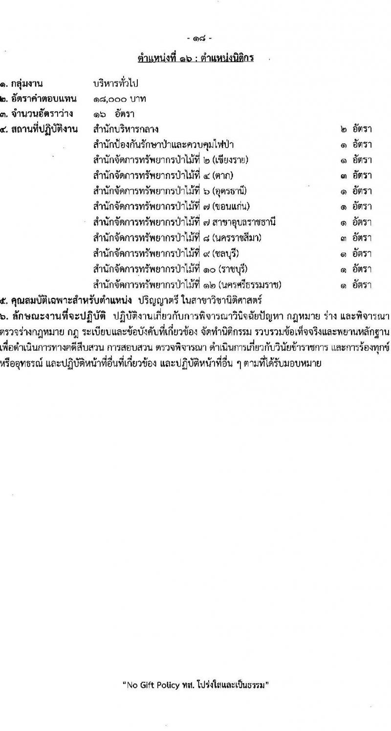 กรมป่าไม้ รับสมัครบุคคลเพื่อเลือกสรรเป็นพนักงานราชการ 21 ตำแหน่ง 235 อัตรา (วุฒิ ม.6 ปวช. ปวส. ป.ตรี) รับสมัครสอบทางอินเทอร์เน็ต ตั้งแต่วันที่ 29 ต.ค. - 4 พ.ย. 2567 หน้าที่ 25